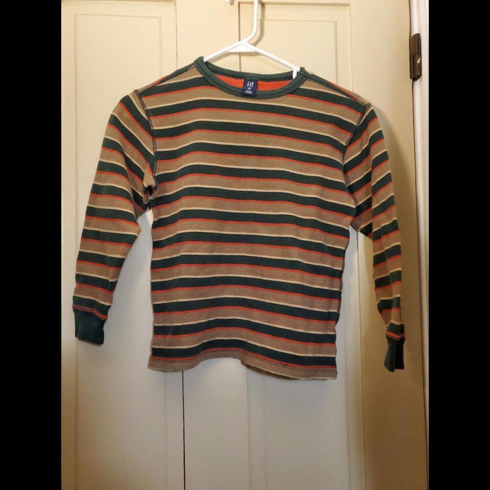 Boys Gap Kids Long Sleeve Waffle Knit Shirt  Size M 8